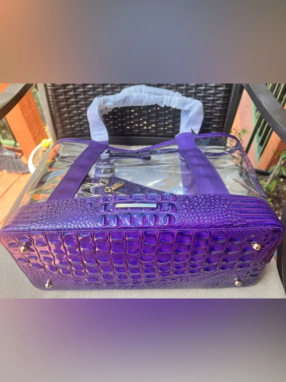 NWT Brahmin BROOKE SEAGATE in ROYAL PURPLE Tote with wristlet